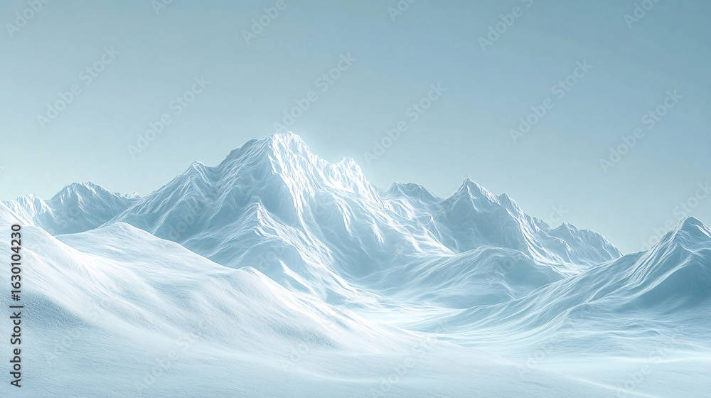 Fototapeta premium mountain landscape with snow