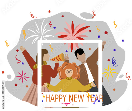 New Year celebration photo booth