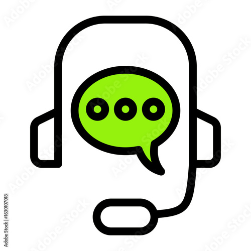 Help Desk Hub Icon from Communication Collection (Outline Color Lineal Style)