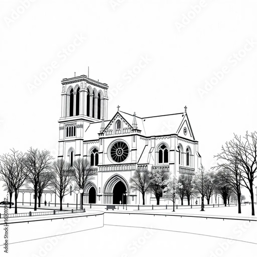 Notre Dame smothered in snow in Paris as the city shimmers after rain