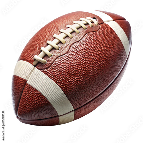 american football isolated on white
