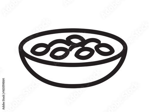 Indian dal makhani icon in clean vector design