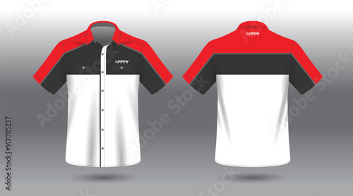 short sleeve work office shirt engineering and racing