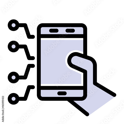 Media Bulletin Update Icon from Communication Collection (Solid Color Lineal Style)