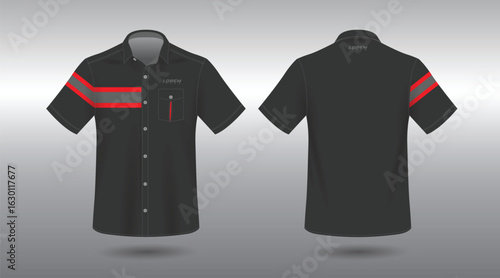 short sleeve work office shirt engineering and racing