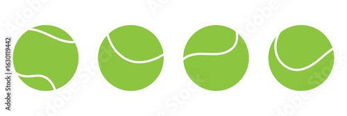 Tennis ball icon set. tennis ball icon page symbol for your web site design tennis ball icon logo, app, UI. tennis ball icon in trendy flat style isolated on background, Vector illustration . 