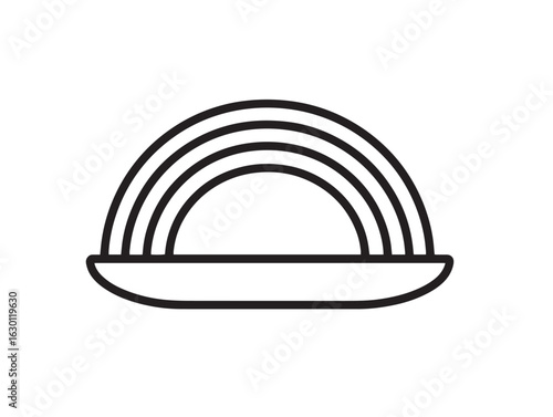 Crisp dosa roll illustration in clean vector outline