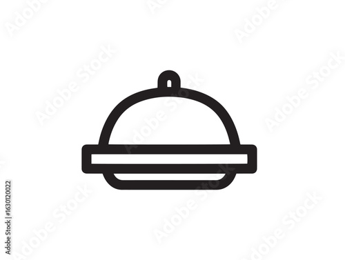 Fresh dosa food art in minimal vector style