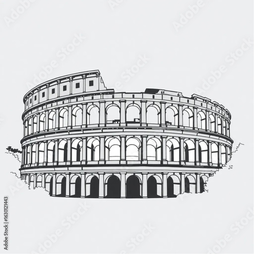 Colosseum bathed in dawn light in Rome during the harvest festival