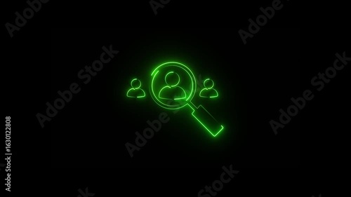 Wallpaper Mural Neon Glowing Search man sign animation on black background. Neon sign animation.	
 Torontodigital.ca