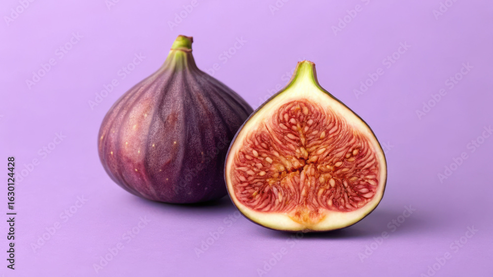 figs on purple background figs on purple background