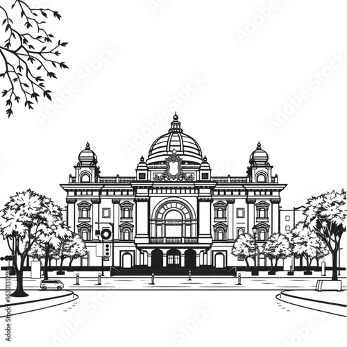 Chhatrapati Shivaji Terminus amid autumn leaves in Mumbai as the city shimmers after rain