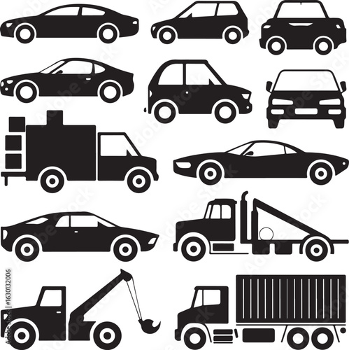 set of car icons