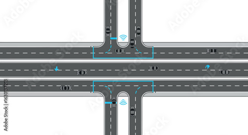 Smart city traffic system with connected autonomous vehicles