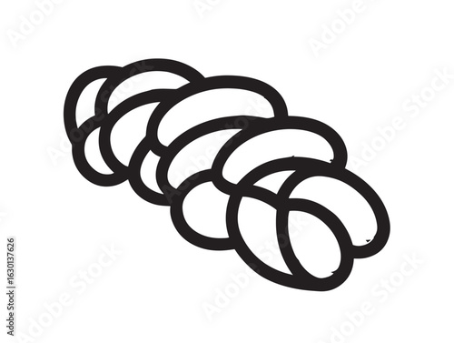 Clean vector line of fresh gnocchi food icon