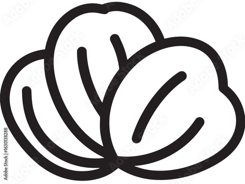 Classic Italian gnocchi in flat 2D design