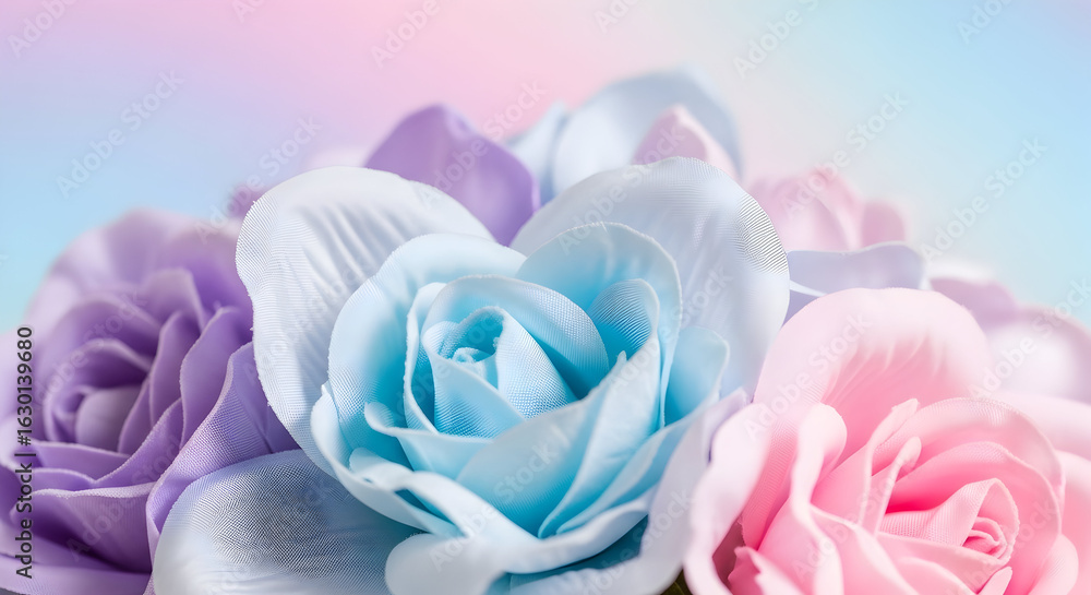 Fototapeta premium Pastel roses bouquet