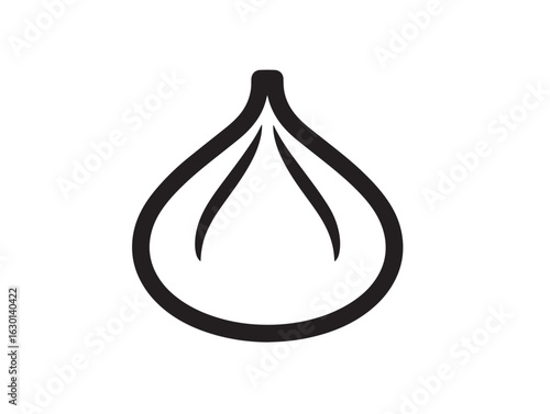 Traditional gulab jamun dessert icon in clean vector style