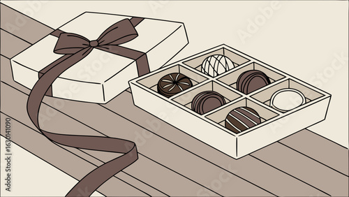 Gift Box of Assorted Gourmet Chocolates.