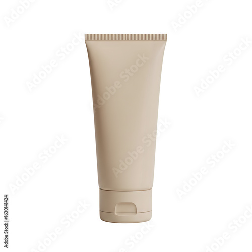 Single Beige Cosmetic Tube for Cream or Lotion


