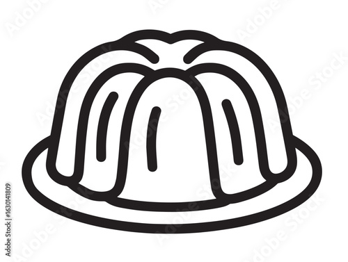Minimalist halwa dessert illustration in clean vector format