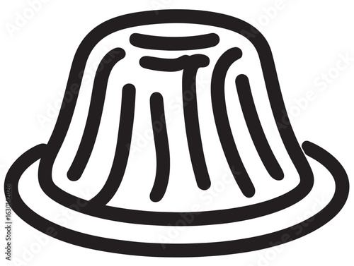 Halwa sweet dish icon in smooth vector design
