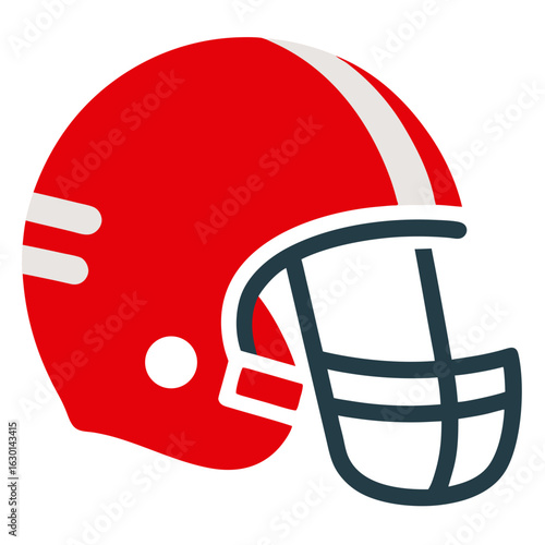 Football Helmet Vector - Generative AI Linocut Silhouette Design