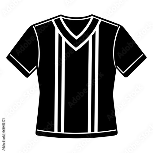 Football Jersey Vector | Generative AI Linocut Silhouette Design for Microstock

