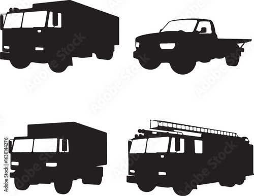 set of transport icons