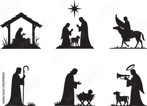 Nativity scenes silhouettes capture Christmas spirit and joy