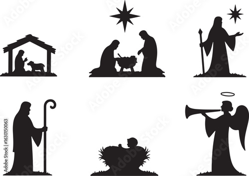 Nativity scene silhouettes capture Christmas story's spirit