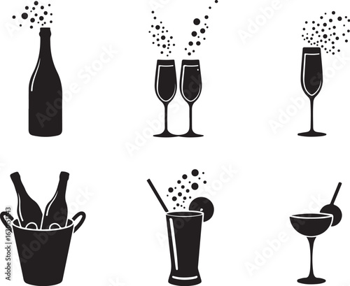 Celebrate with bubbly champagne and cocktails
