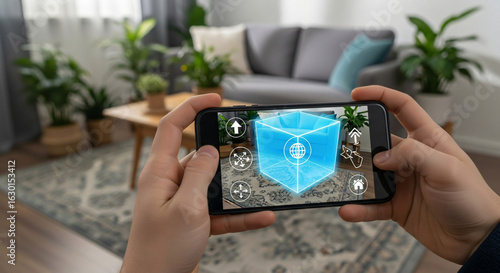 Augmented Reality Cube: Mobile App Interface in Living Room
