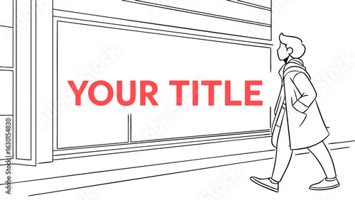 Person Walking Past a Shop Window with a Sale Sign.