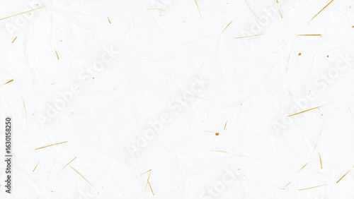 金箔の入った白い和紙の背景素材 16:9サイズ AI生成素材