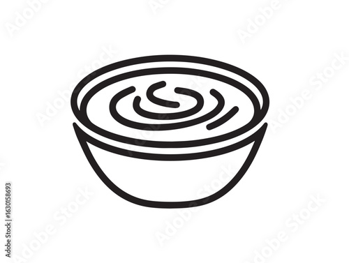 Traditional sweet kheer bowl in clean vector art