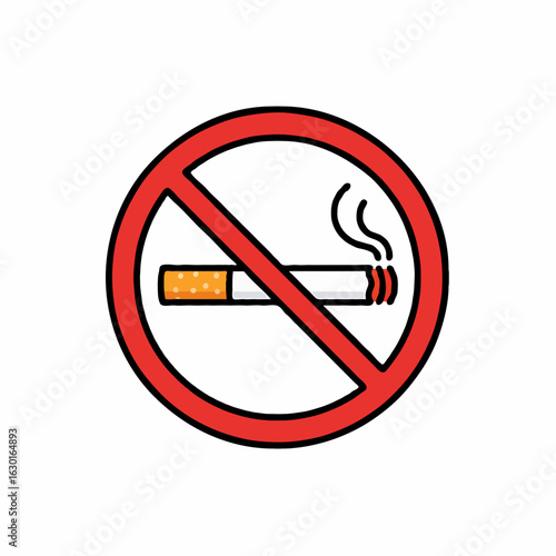no smoking sign on white background