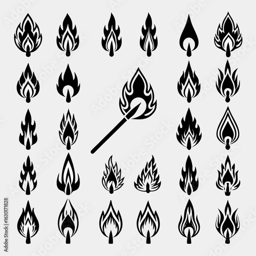 Fascinating Single Matchstick Igniting Flame Silhouette Visual Excellence Standard Mysterious Intriguing Appeal Excellent for Brand Identity Development Artistic Photography Masterpiece Creation Creat