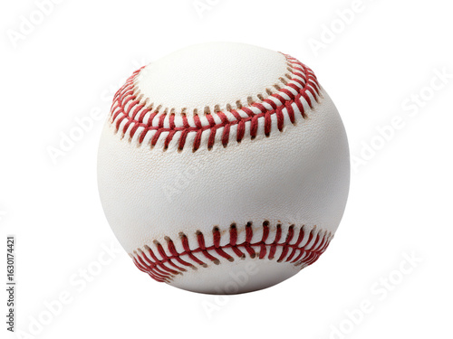White baseball with red stitching on black background sport game, Isolated, Png Transparent Background