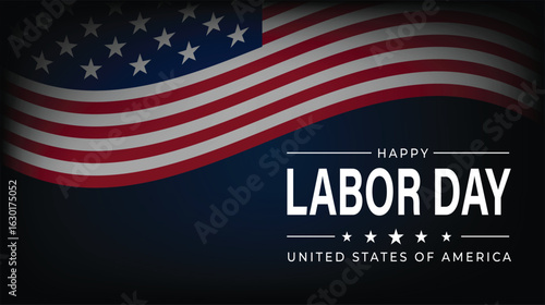 Happy Labor day USA poster for story, card, banner, vector illustration background