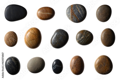 Wallpaper Mural Collection of River Rocks and Pebbles - Diverse Textures and Colors Torontodigital.ca