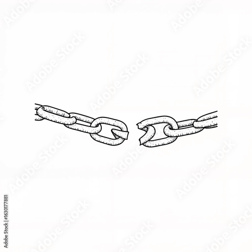 Broken chain illustration symbolizing freedom and resilience