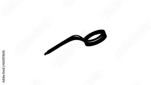 Stacker Wrench ,black isolated silhouette