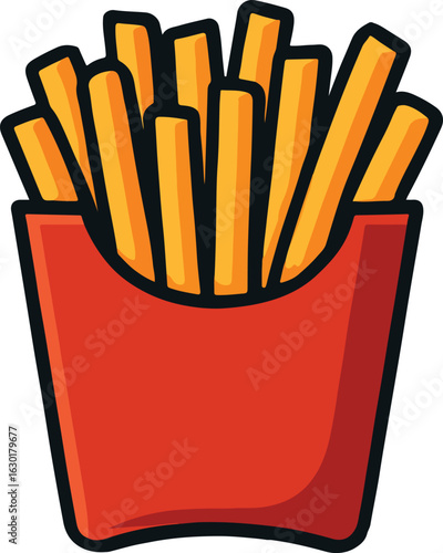french fries vector illustration