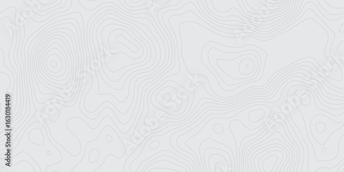 "Abstract light gray topographic contour map background. Smooth elevation lines create a modern, minimal texture ideal for mapping, presentations, or geoscience-themed design projects"