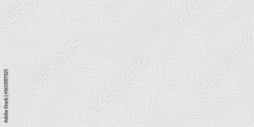 "Minimalistic light gray topographic map background with contour lines. Abstract elevation pattern ideal for geolocation themes, maps, infographics, or modern design textures"