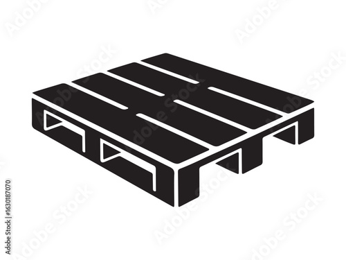 Simple Vector Illustration of a Wooden Pallet