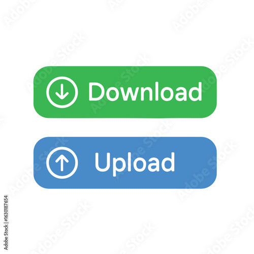 download and upload button