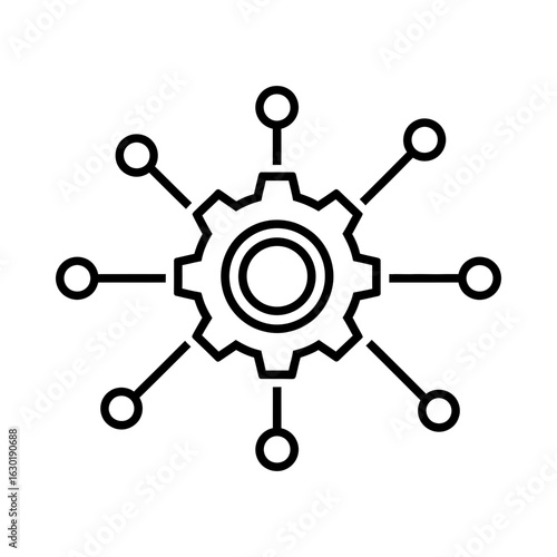 digitalization outline icon, simple vector icon design in outline style. 