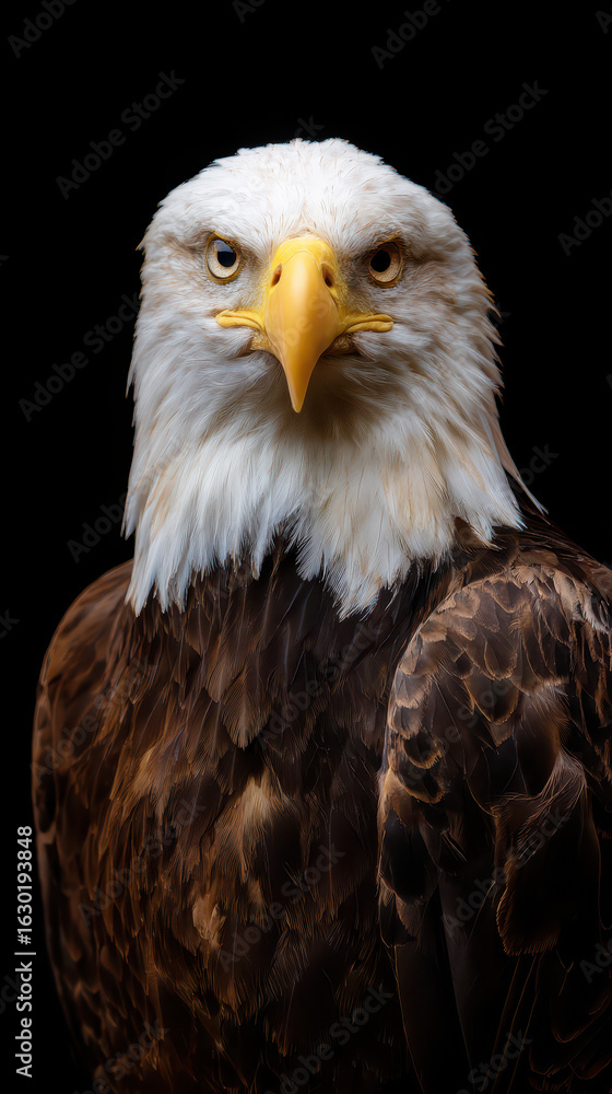 Obraz premium Eagle Looking Directly at Camera Intense Gaze